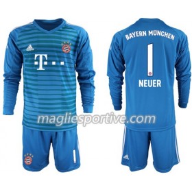 Completo Calcio Bayern Monaco Neuer 1 Bambino Divisa Trasferta 2018/2019 ML